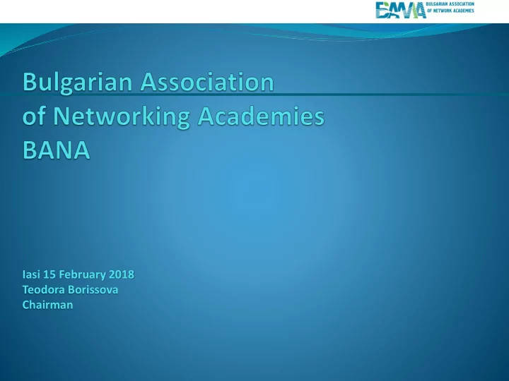 iasi 15 february 2018 teodora borissova chairman mission