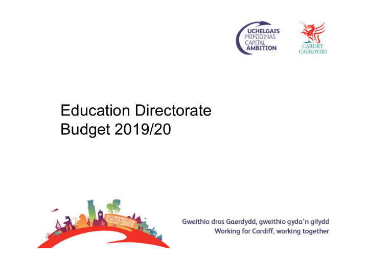 education directorate budget 2019 20 corporate plan