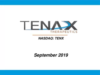 September 2019  Safe Harbor Statement  This presentation contains certain forward-looking