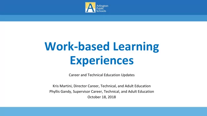 work based learning