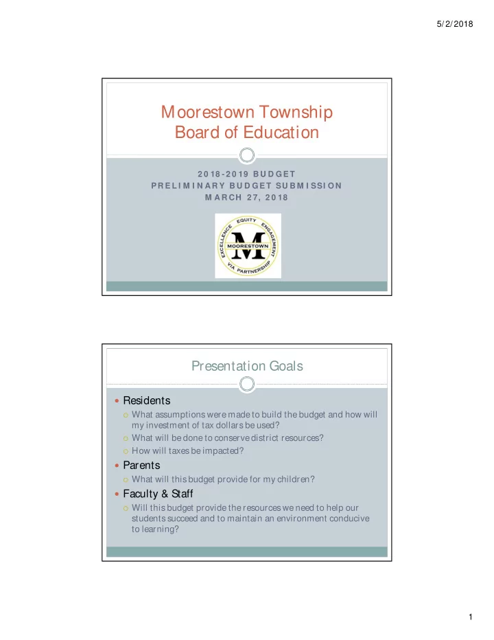 moorestown township board of education