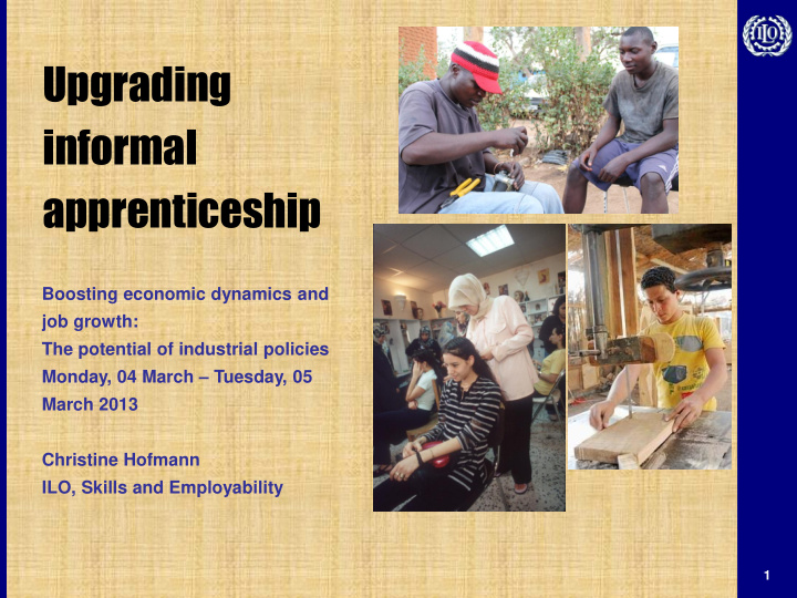 upgrading informal apprenticeship