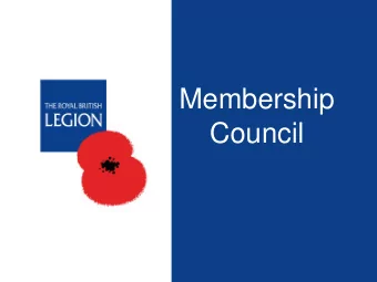 Membership  Council  Membership Council  Who are you?  How did you get there?  Who are the