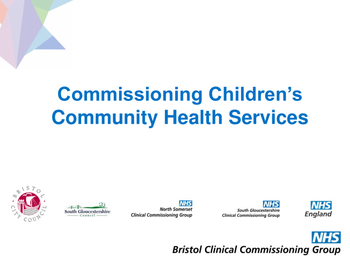 community health services indicative timescale