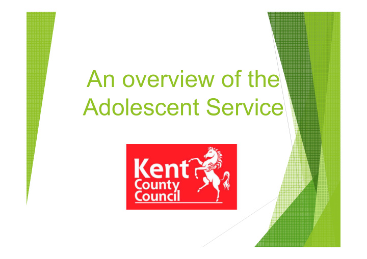 an overview of the adolescent service ast teams and