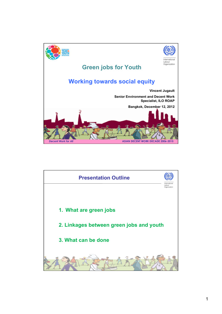 green jobs for youth working towards social equity