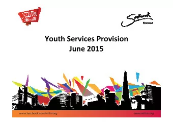 Youth Services Provision  June 2015  Introduction