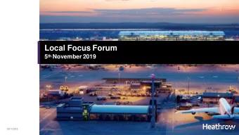 Local Focus Forum 5 th November 2019  19/11/2019  Community Engagement Team Update  Patrick Kelly,