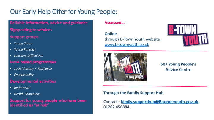 our early ly help lp offer for young people