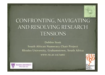 Debbie  Stott    South  African  Numeracy  Chair  Project    Rhodes