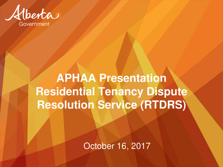 aphaa presentation residential tenancy dispute resolution