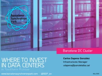 Carlos Dapena Gonzlez  Infrastructures Manager  cdapena@parcdelalba.cat