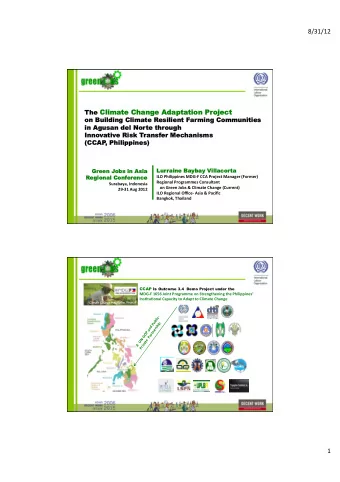 he Clima  limate  e Change  hange Ada  dapt  ptation  ion Project  oject  The  on  on Building