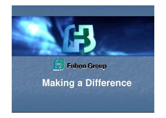 Making a Difference  Fubon Group Overview  Fubon Group Overview  s first private  1961,