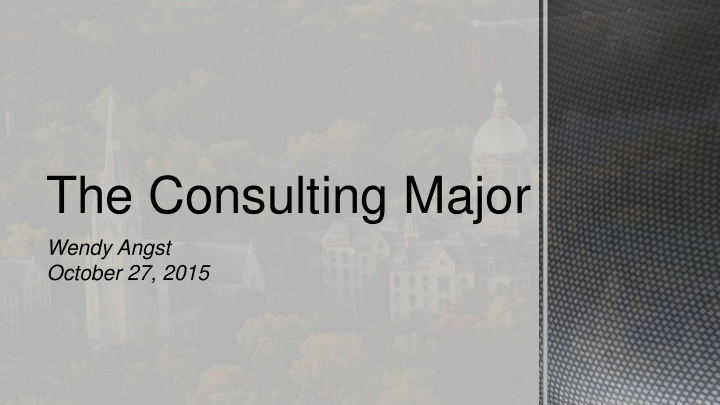 the consulting major