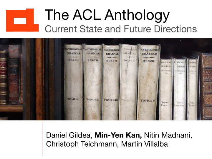 the acl anthology