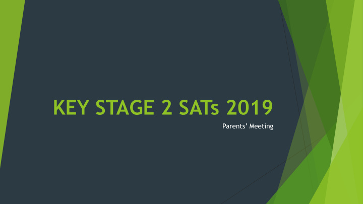 key stage 2 sats 2019