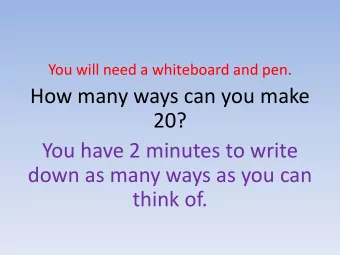 20?  You have 2 minutes to write  down as many ways as you can  think of. End of Year Expectations