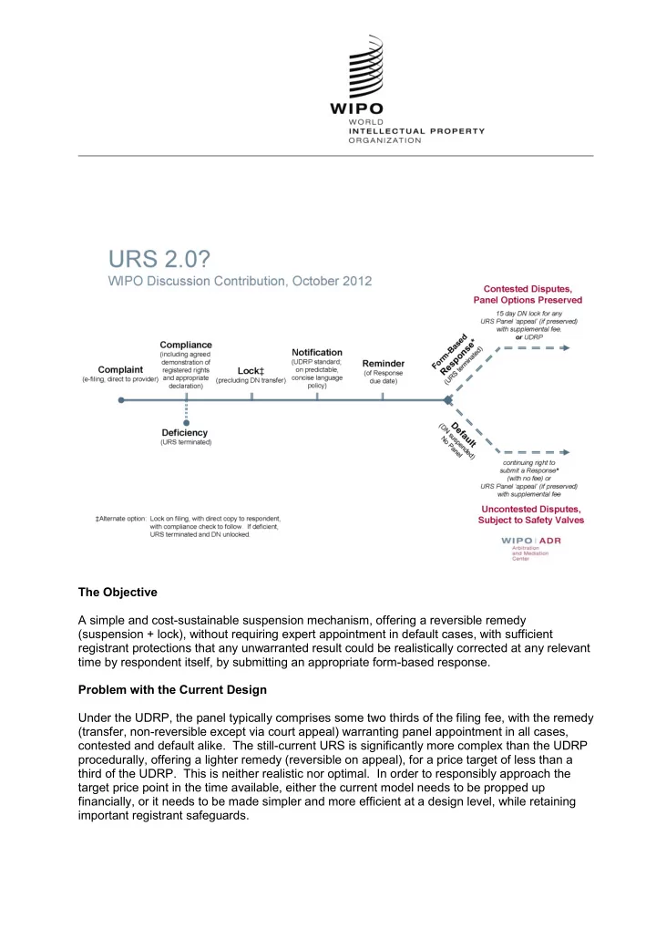 the objective a simple and cost sustainable suspension