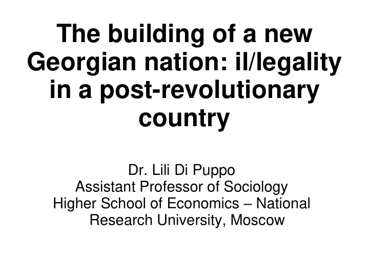 the building of a new