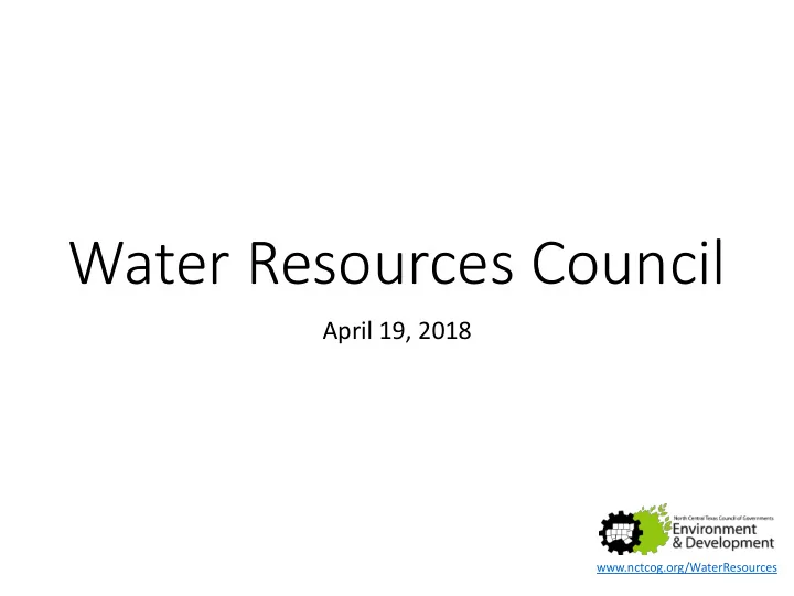 water resources council