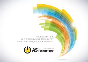YOUR PARTNER IN  LIGHT &amp; AUDIOVISUAL TECHNOLOGY  FOR EXHIBITIONS, EVENTS &amp; MEETINGS