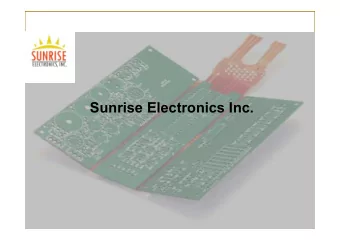 Sunrise Electronics Inc.  11/4/2002  11/4/2002  1  1  1  1  CONFIDENTIAL  CONFIDENTIAL