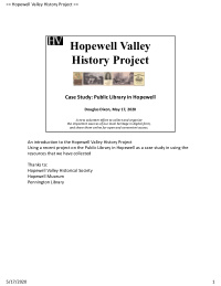 hopewell valley history project