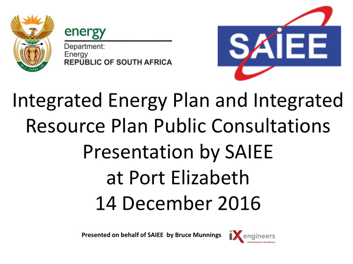 resource plan public consultations