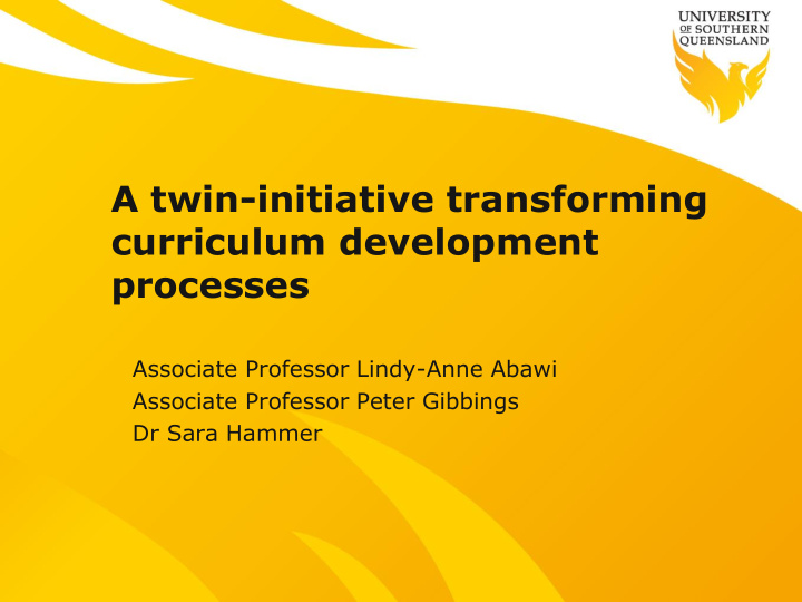 a twin initiative transforming