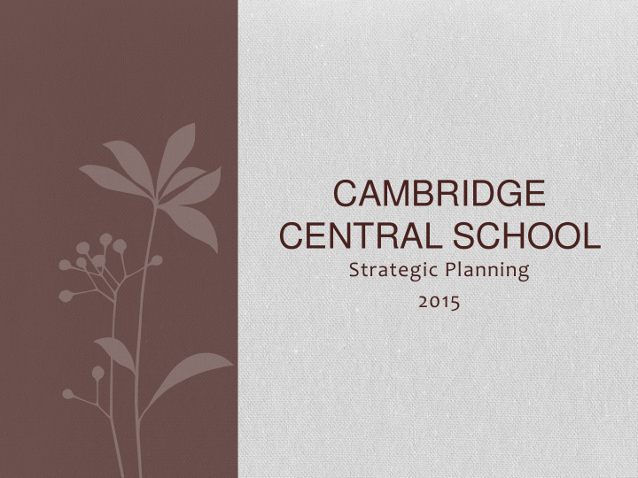 cambridge central school