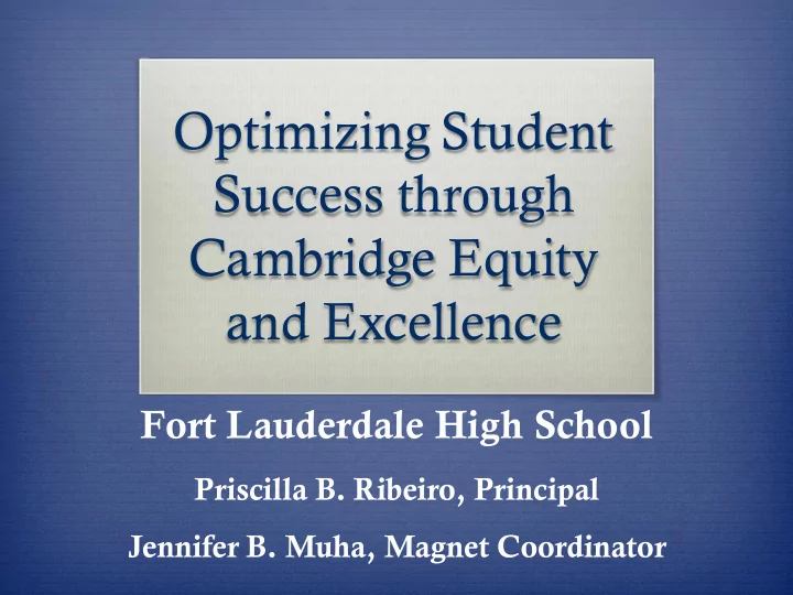 optimizing student