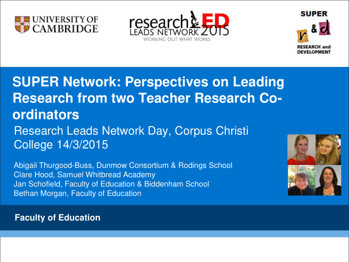 super network perspectives on leading research from two