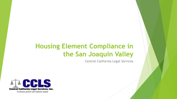 housing element compliance in