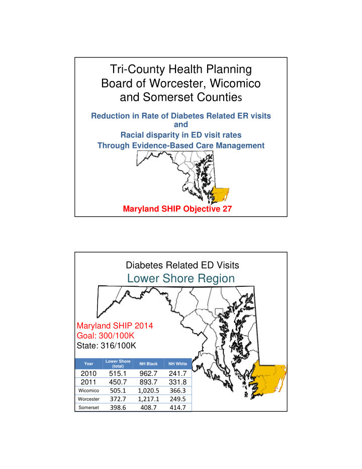 tri county health planning board of worcester wicomico