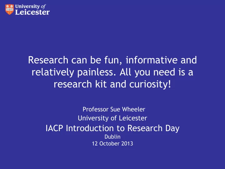 research can be fun informative and