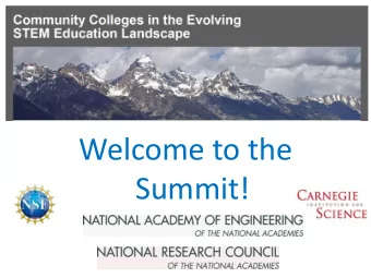 Summit!  Chronicle of Higher Education, October 10, 2010