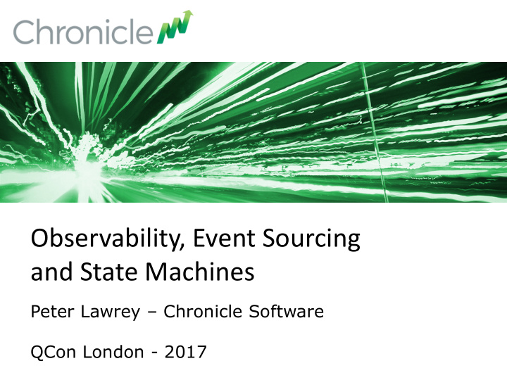observability event sourcing and state machines