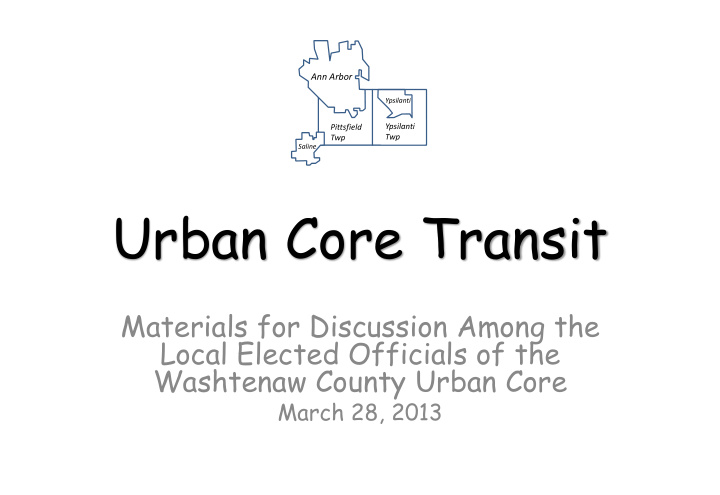 urban core transit