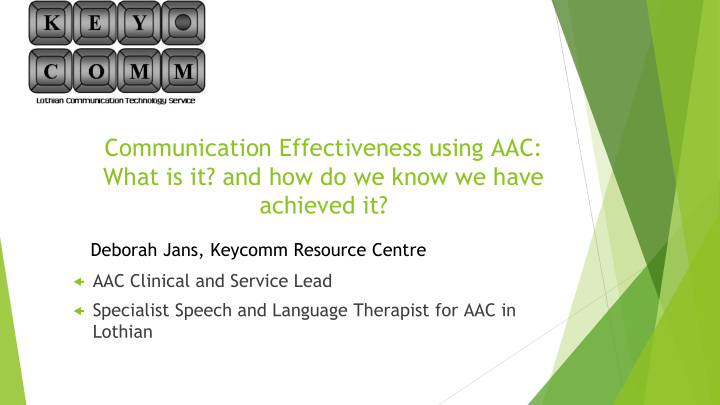 communication effectiveness using aac
