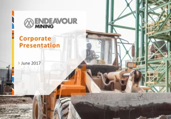 Corporate  Presentation  June 2017  CORPORATE PRESENTATION  DISCLAIMER &amp; FORWARD LOOKING