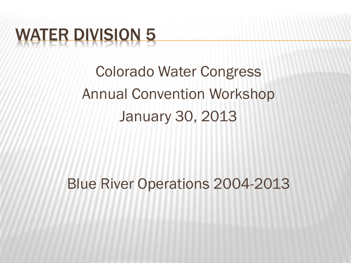water division 5