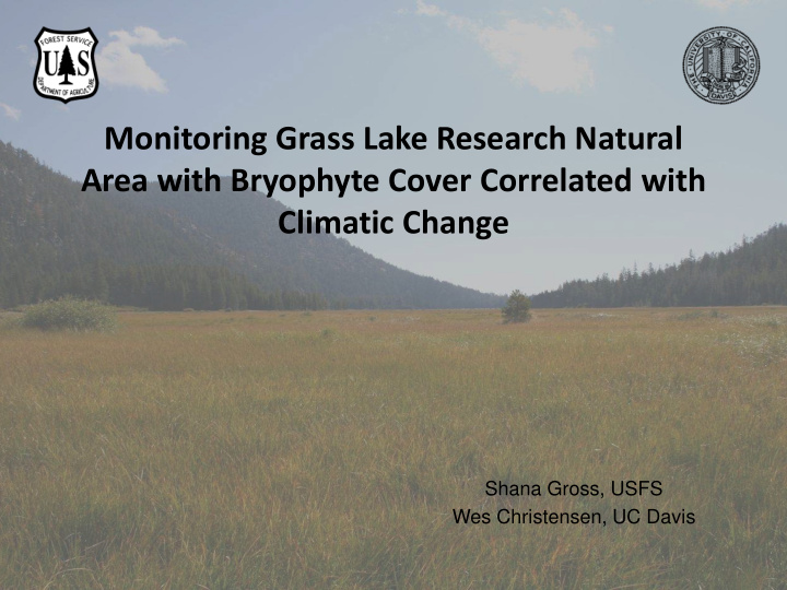 monitoring grass lake research natural area with