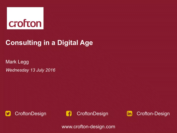 consulting in a digital age