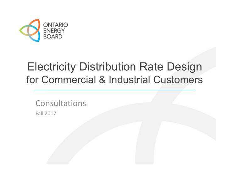 electricity distribution rate design
