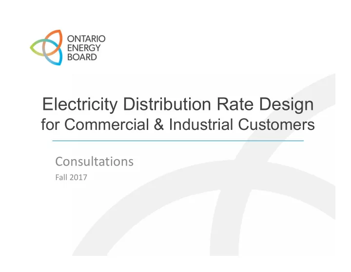 electricity distribution rate design