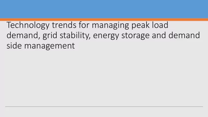 demand grid stability energy storage and demand