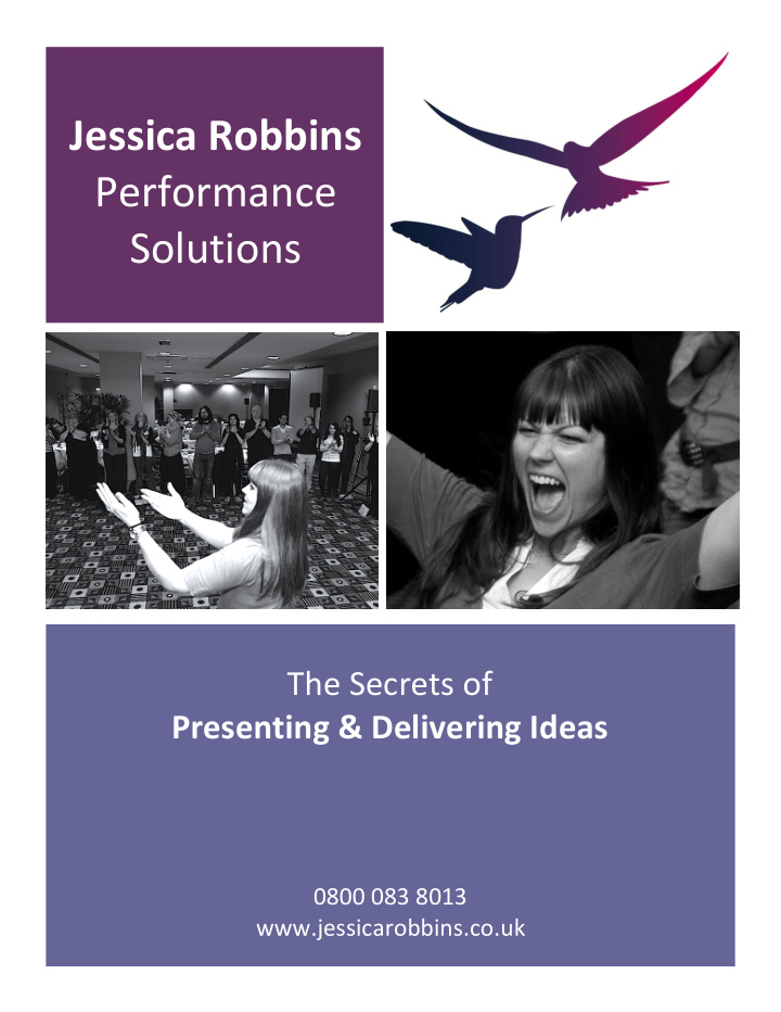 the secrets of presenting delivering ideas 0800 083 8013