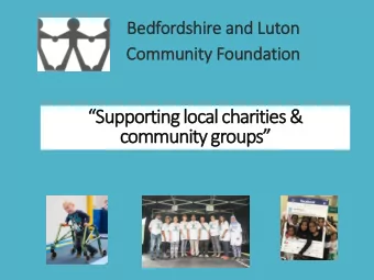 Supporting local charities &amp;  community groups  What is a Community Foundation?