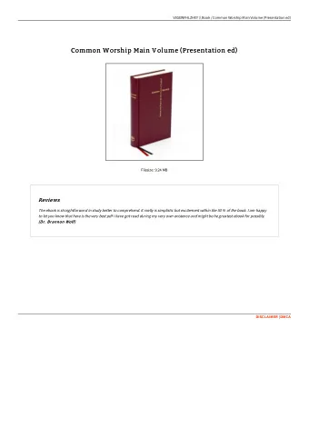 Common Worship Main V olume (Presentation ed)  Common Worship Main V olume (Presentation ed)